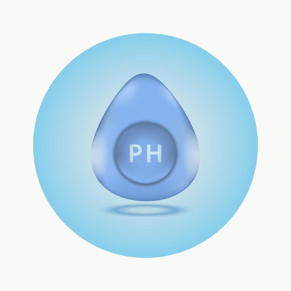 illustration vectorielle de conception d'icône de ph de l'eau vecteur