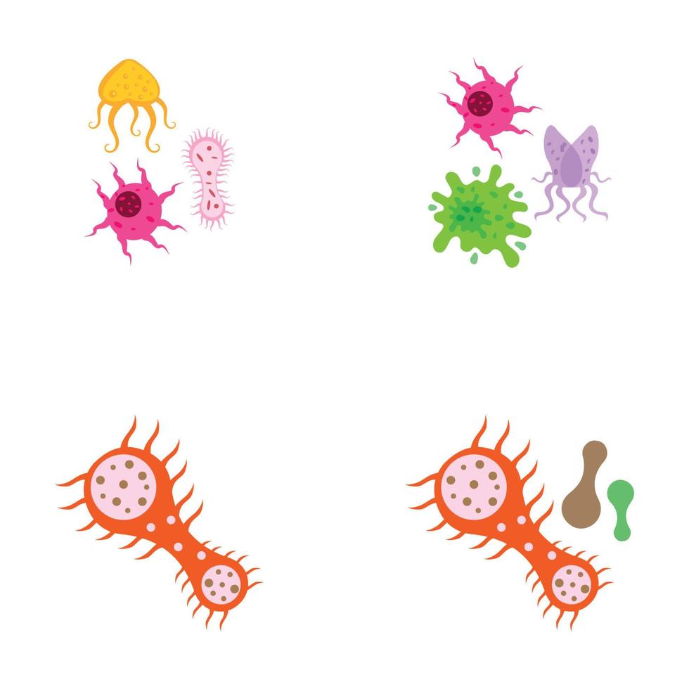 conception de modèle d'icône d'illustration vectorielle de virus vecteur
