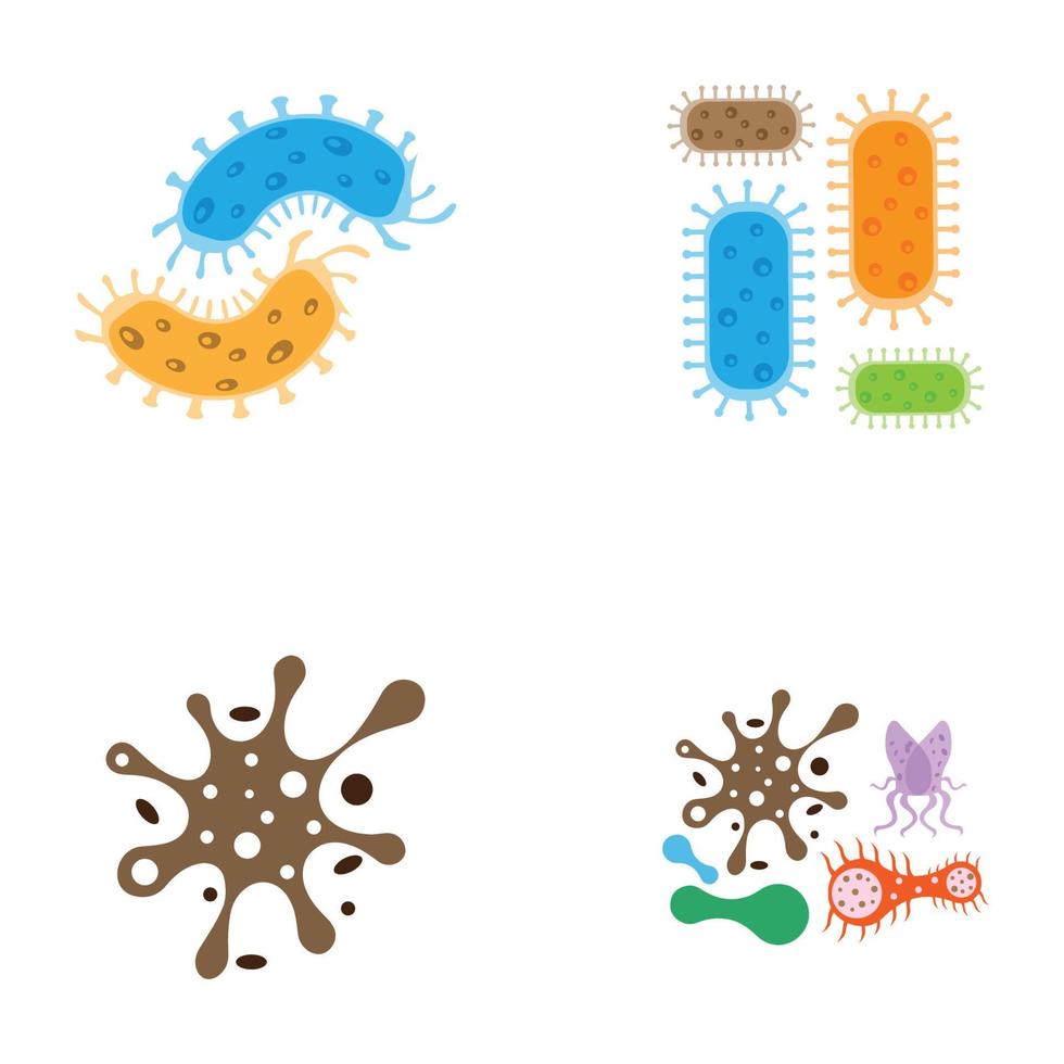 conception de modèle d'icône d'illustration vectorielle de virus vecteur