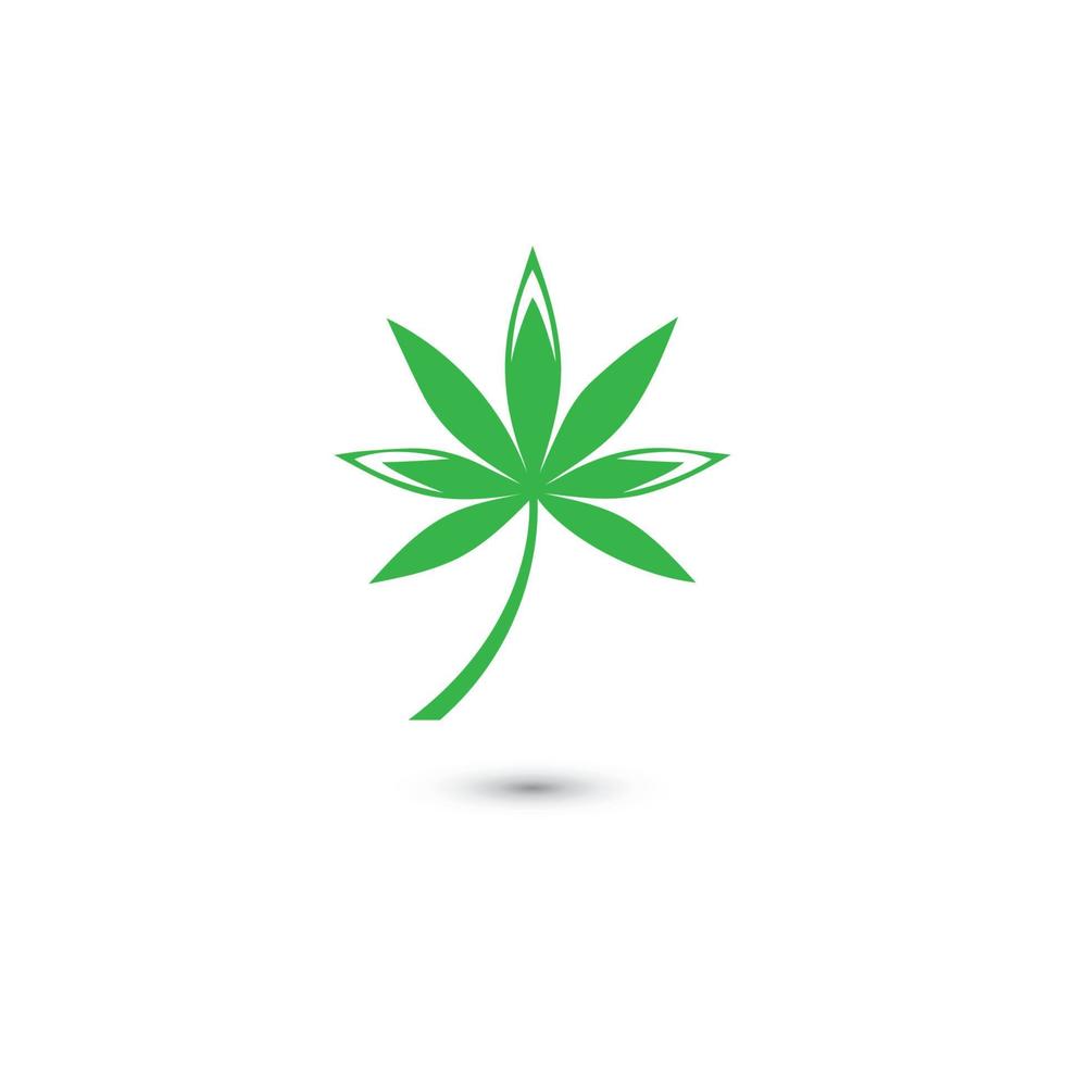 conception d'icône d'illustration vectorielle de feuille de cannabis vecteur
