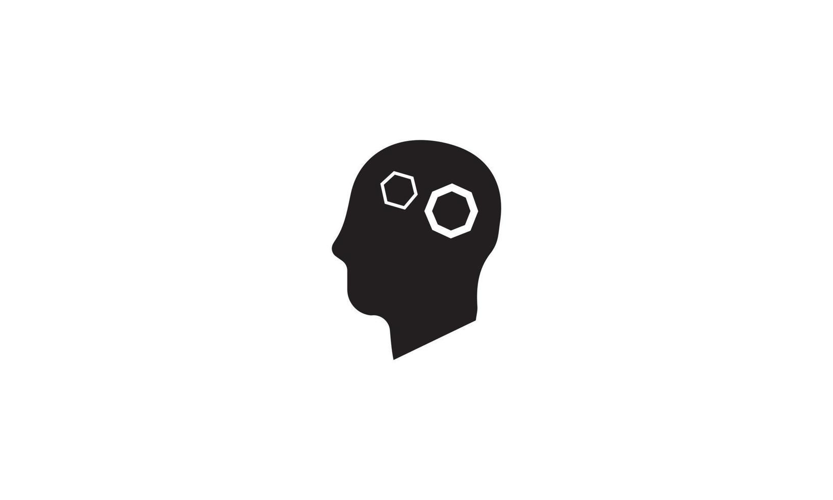 logo d'esprit créatif vectoriel, logo de groupe créatif, illustration de têtes. penser, créer un nouveau concept d'idées. contour logo vecteur