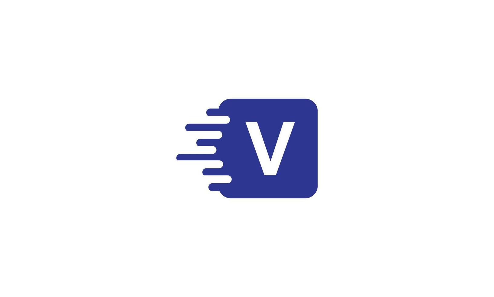 logo de livraison lettres de l'alphabet anglais v éléments de modèle de conception vectorielle pour votre application ou votre entreprise. vecteur