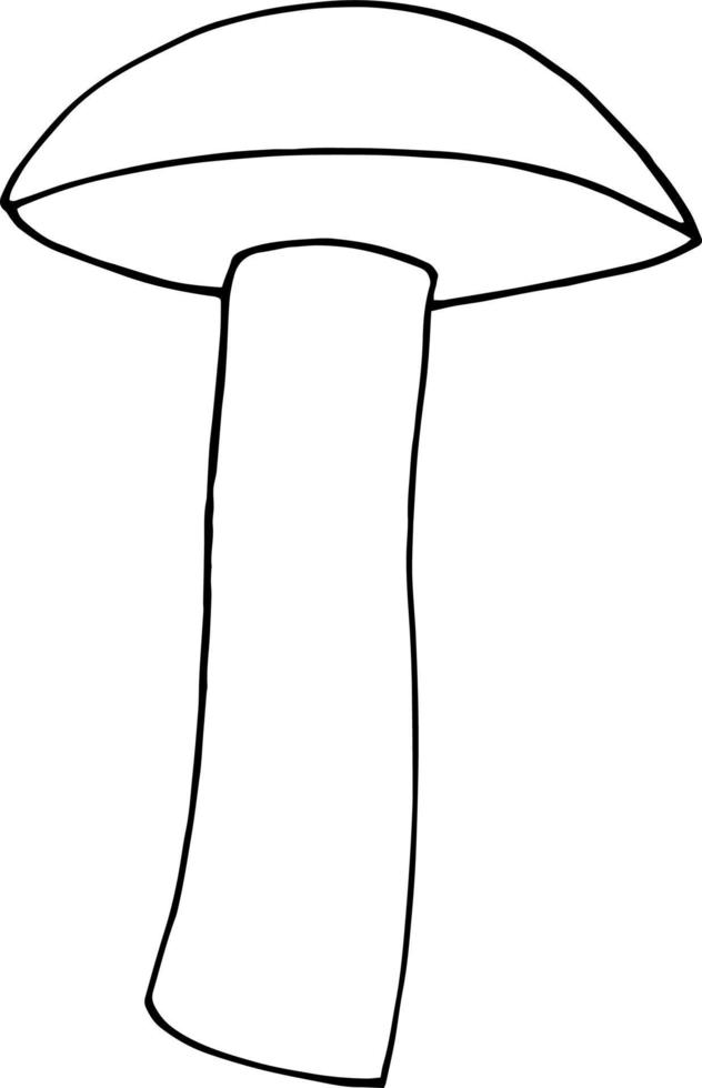 doodle dessiné à la main de croquis de champignon boletus. icône, monochrome. nourriture végétale naturelle vecteur