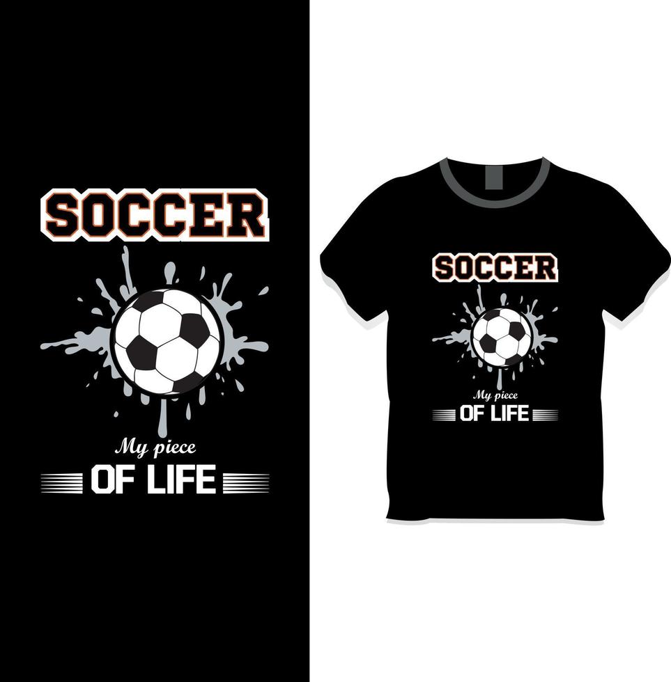 pièce de football de ma vie concept de design de t-shirt vecteur