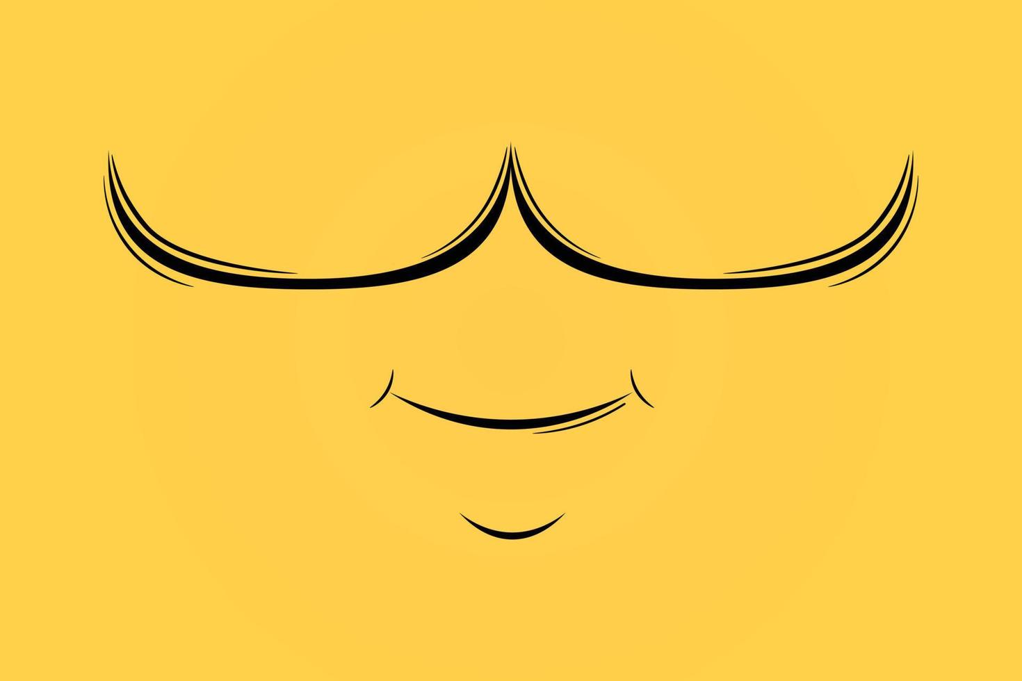 icône sourire logo sur fond jaune illustration vectorielle plate vecteur