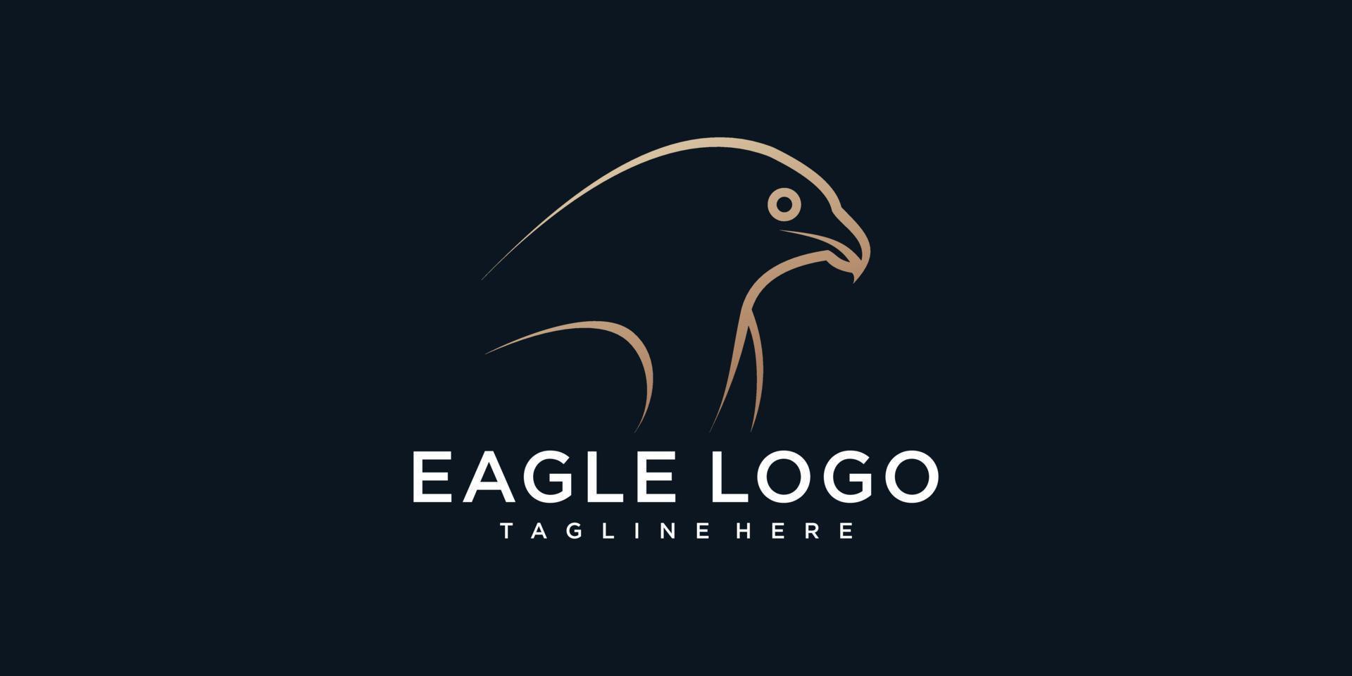 logo aigle avec vecteur premium illustration design créatif