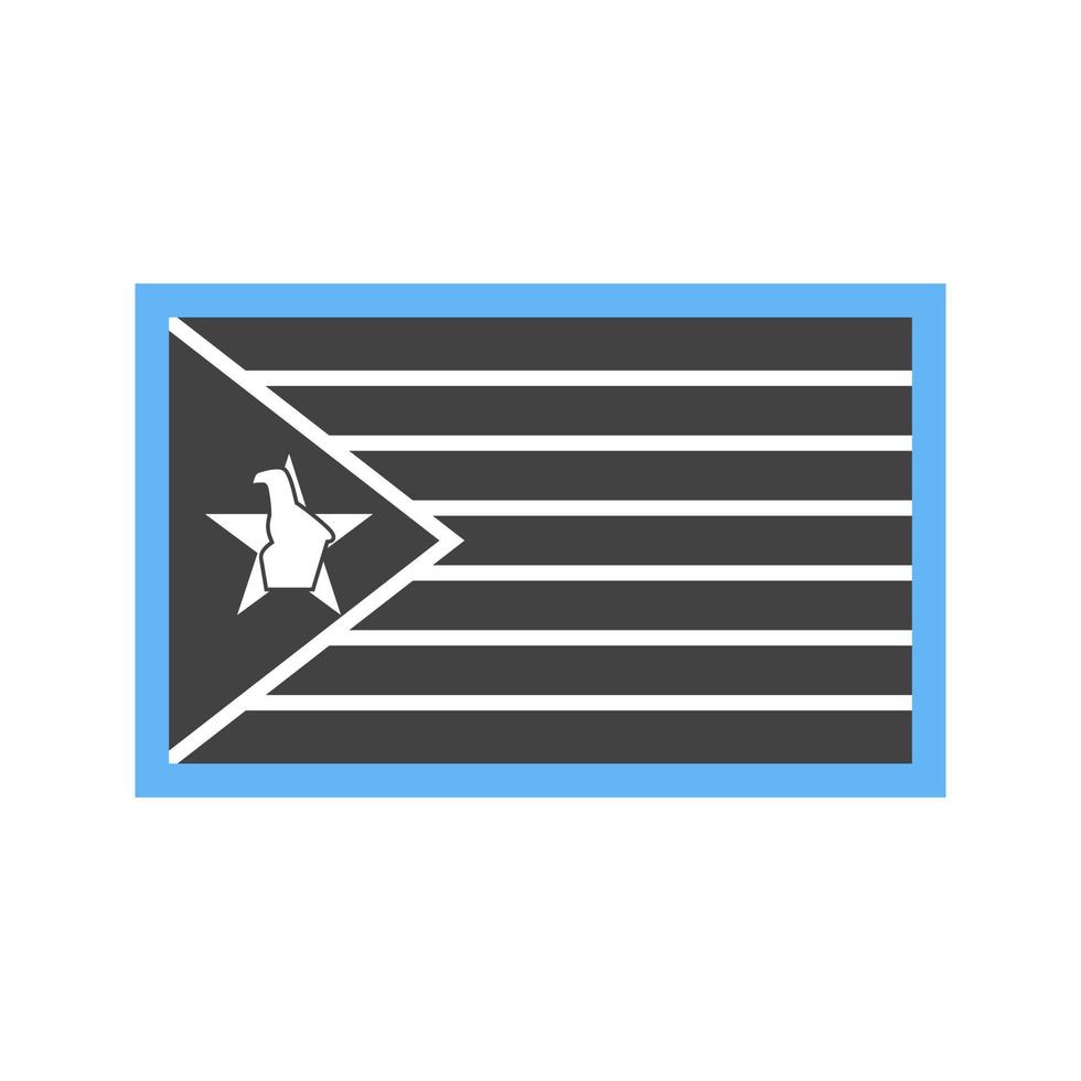icône bleue et noire du glyphe du zimbabwe vecteur