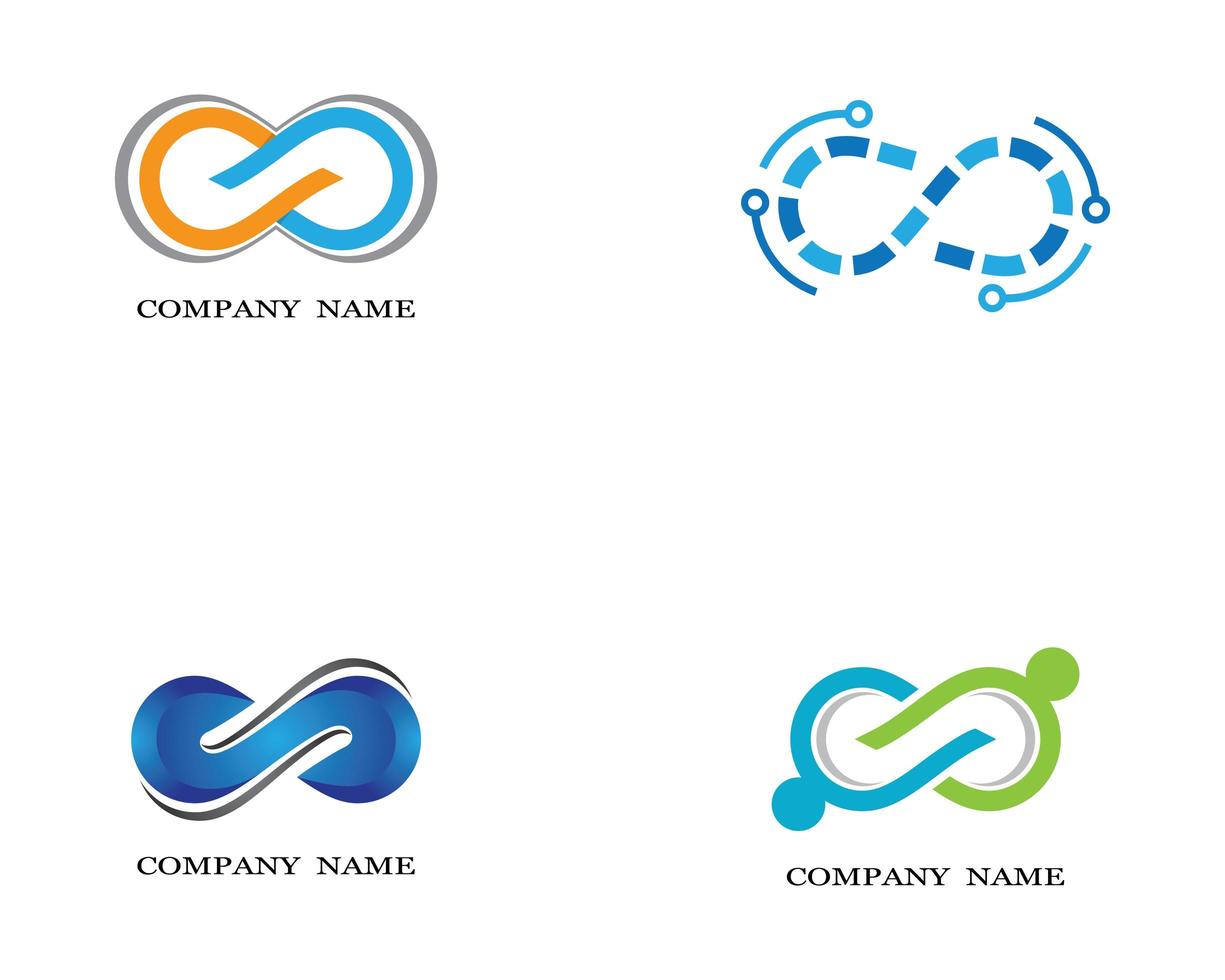 logos infini orange, bleu, vert vecteur