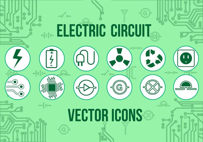 Icônes vectorielles électriques gratuites vecteur