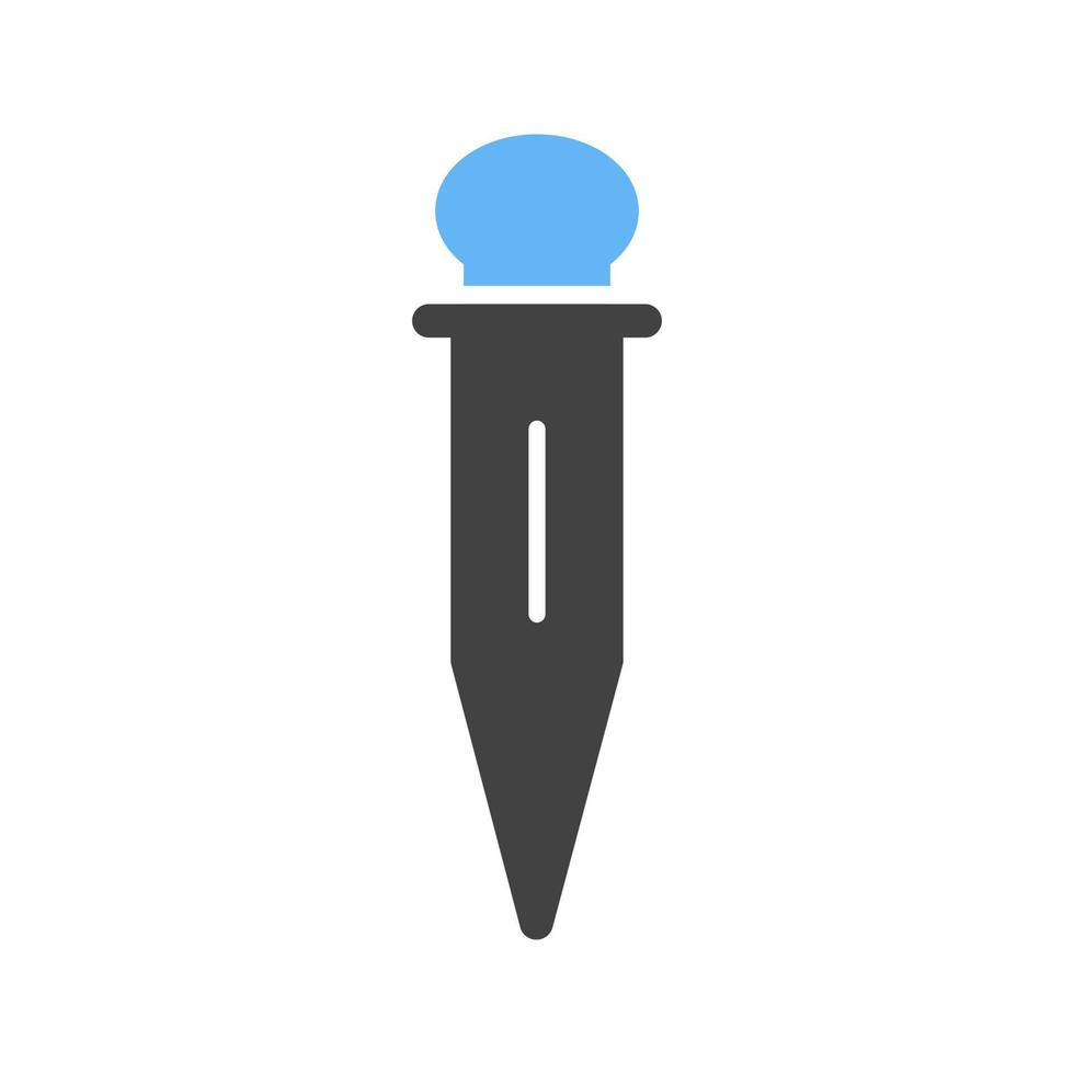 icône bleue et noire de glyphe de compte-gouttes vecteur