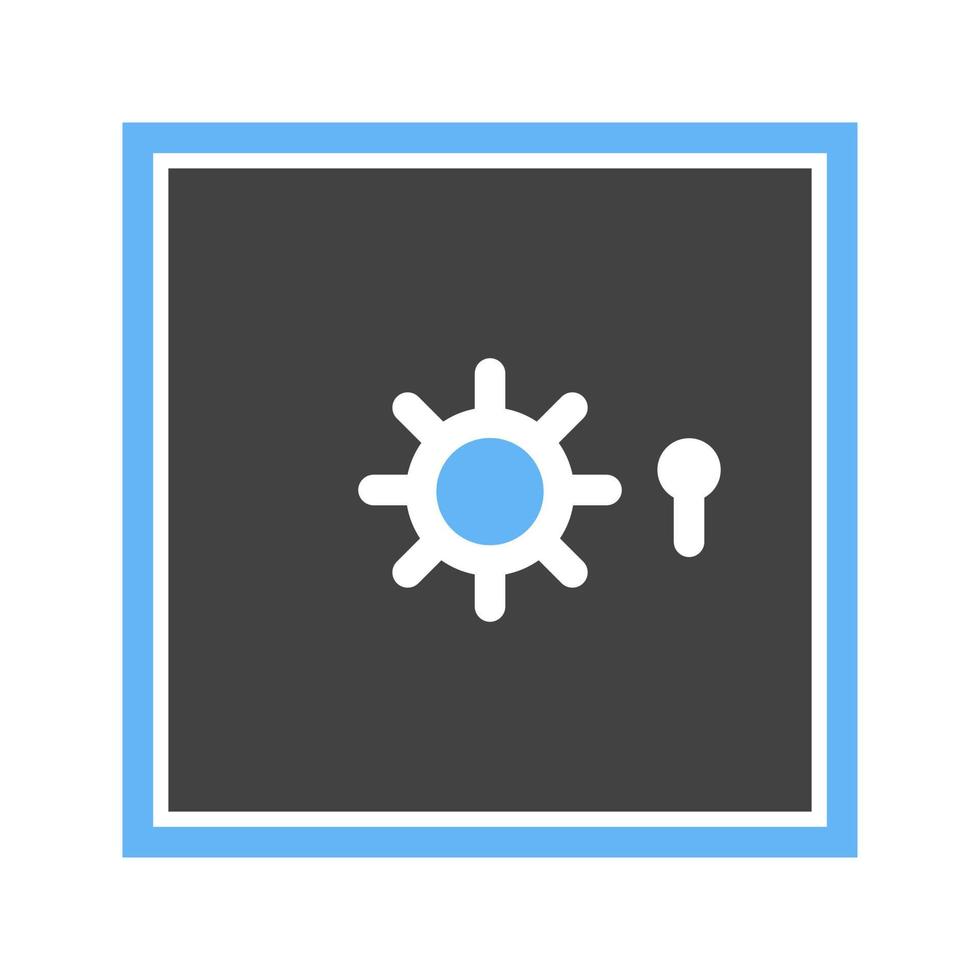 icône de glyphe de casier bleu et noir vecteur