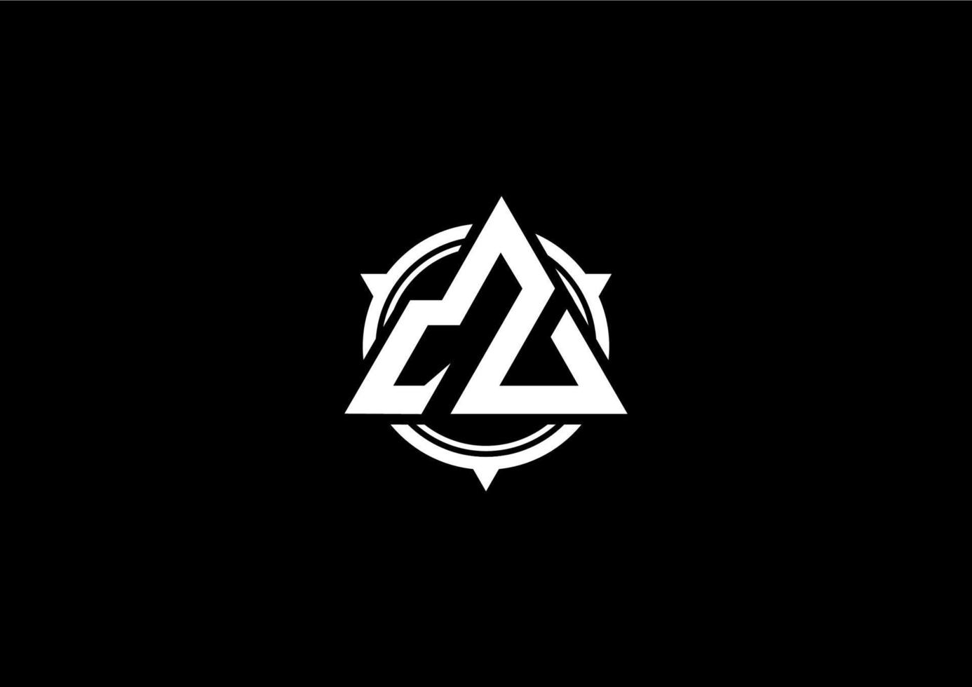 icône du logo boussole de montagne triangle avec un concept plat simple vecteur