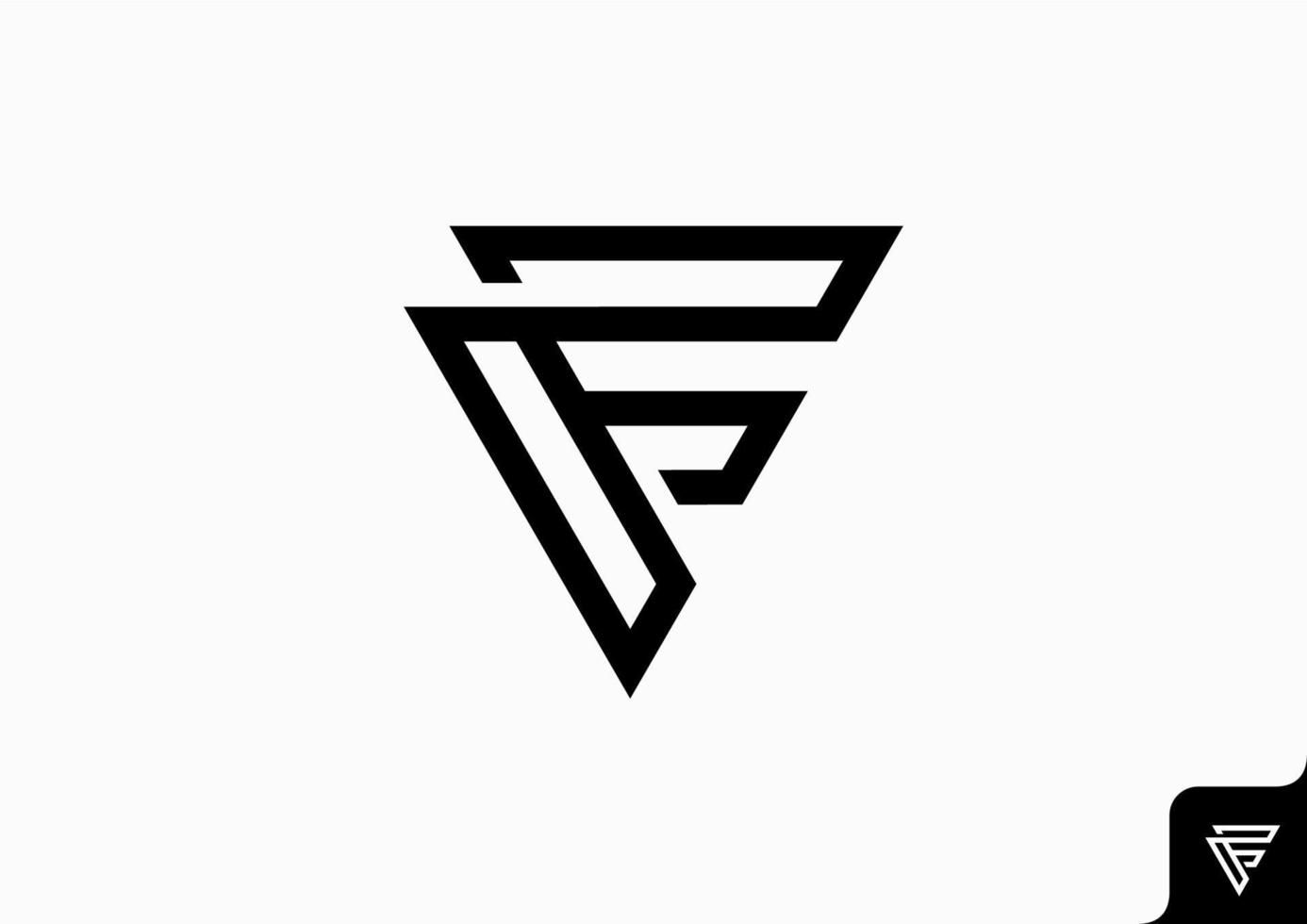 lettre f logo design plat concept minimaliste vecteur