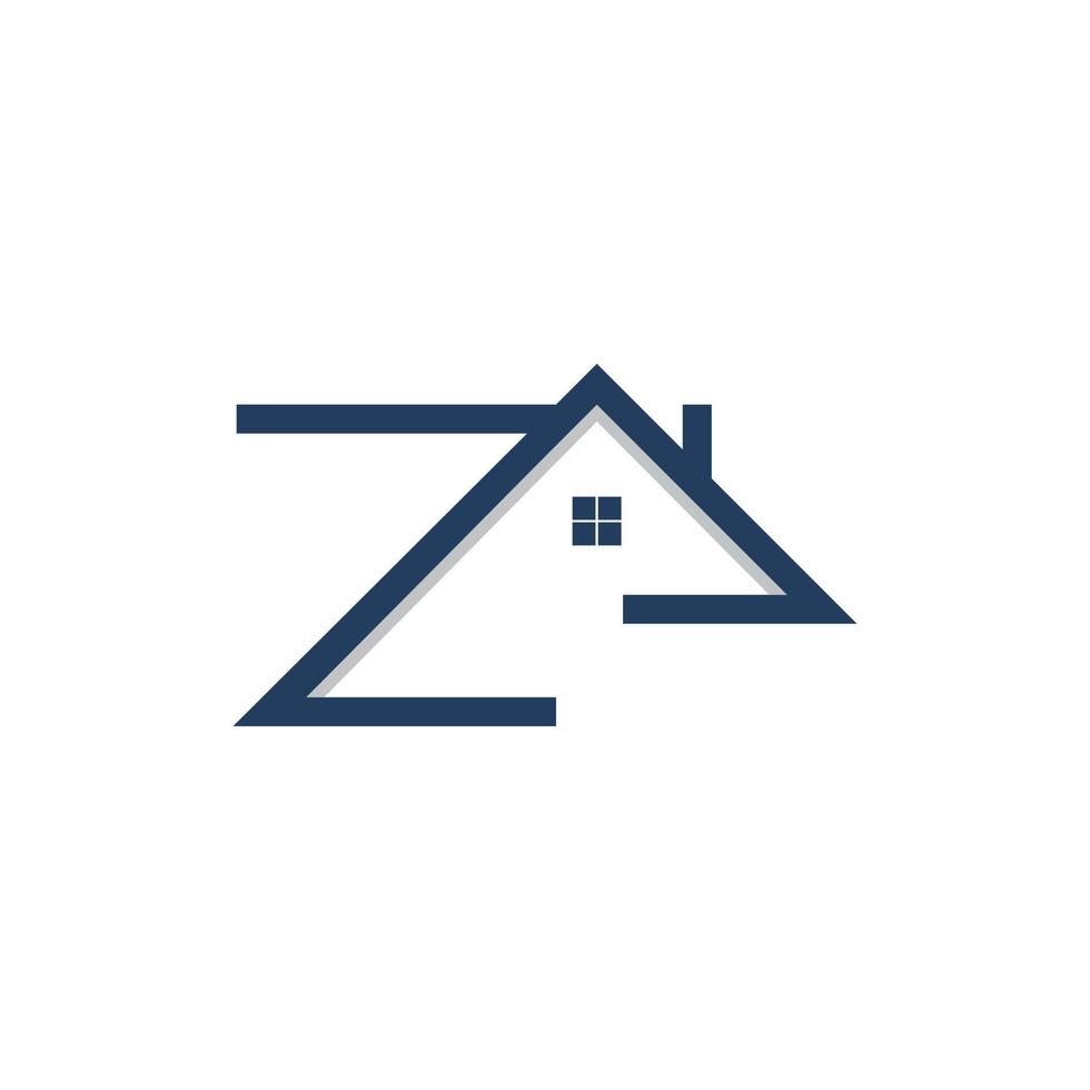 lettre z logo d'entreprise immobilier à domicile vecteur
