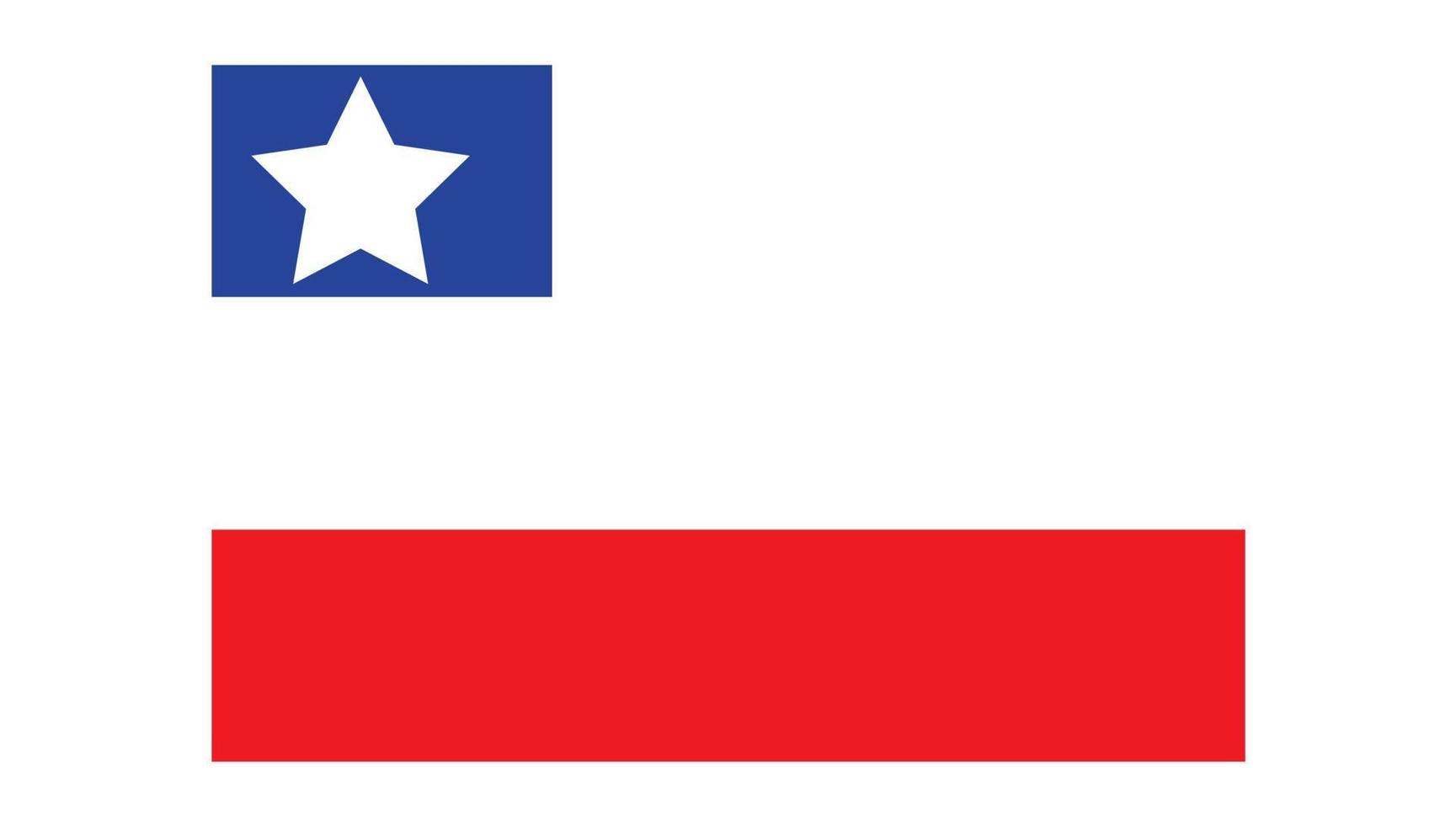 drapeau du Chili icône vectorielle, drapeau original du Chili. vecteur