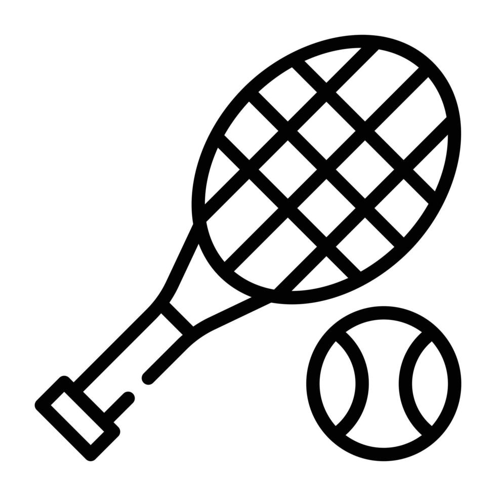 obtenez cette incroyable icône linéaire du tennis vecteur