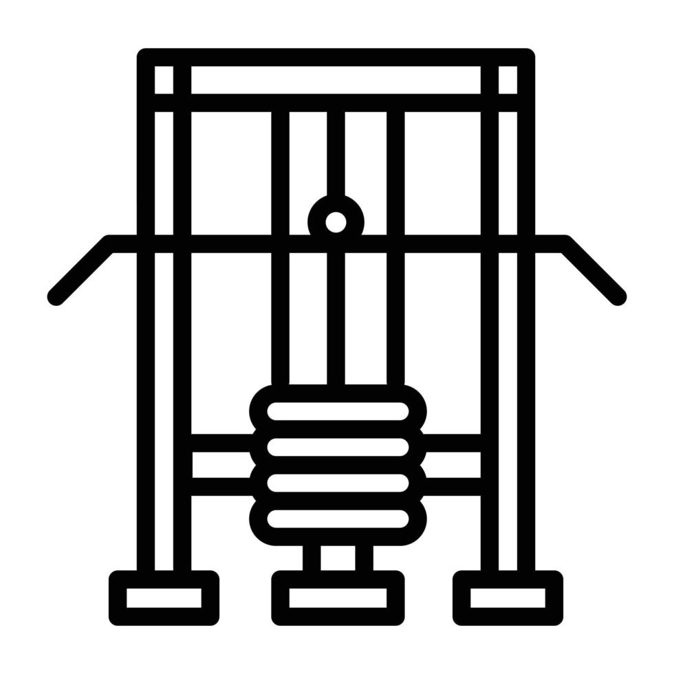 une icône d'haltères conçues dans le style de ligne vecteur