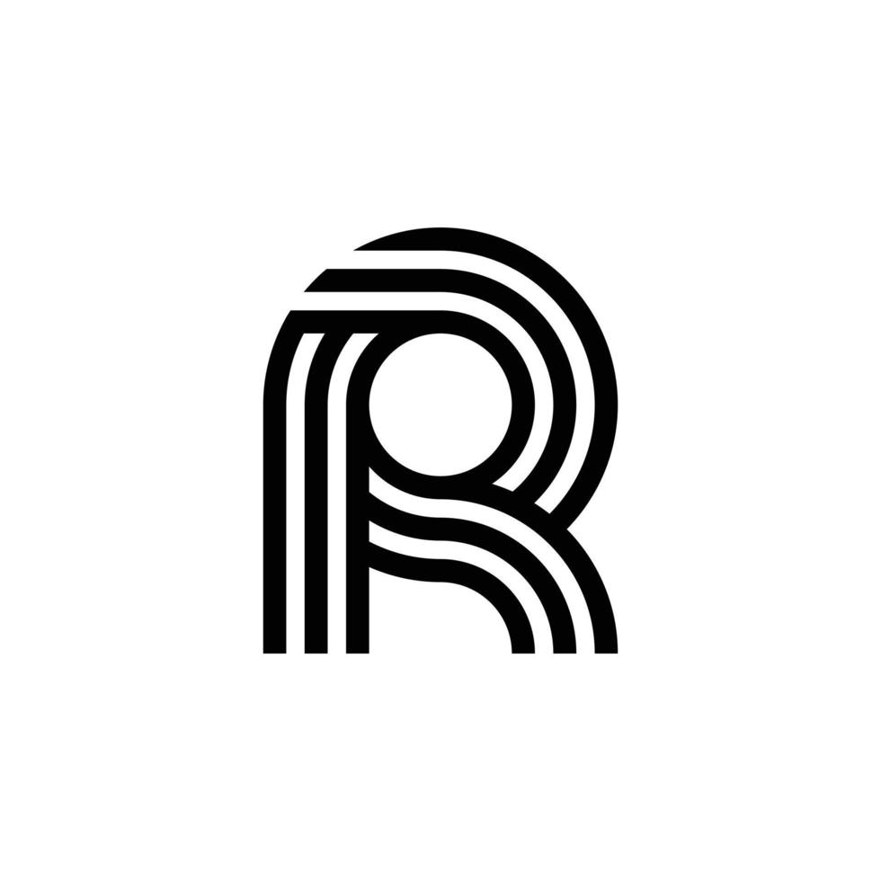 création de logo monogramme lettre r moderne vecteur