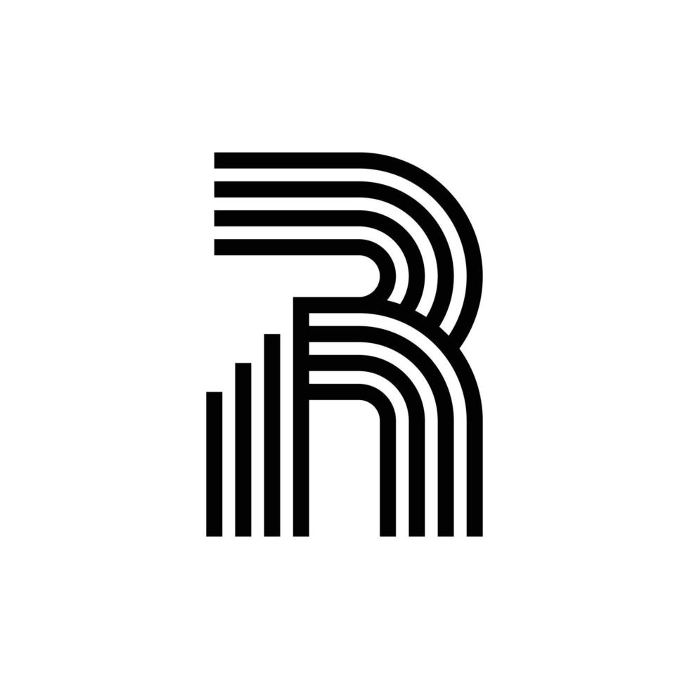 création de logo monogramme lettre r moderne vecteur