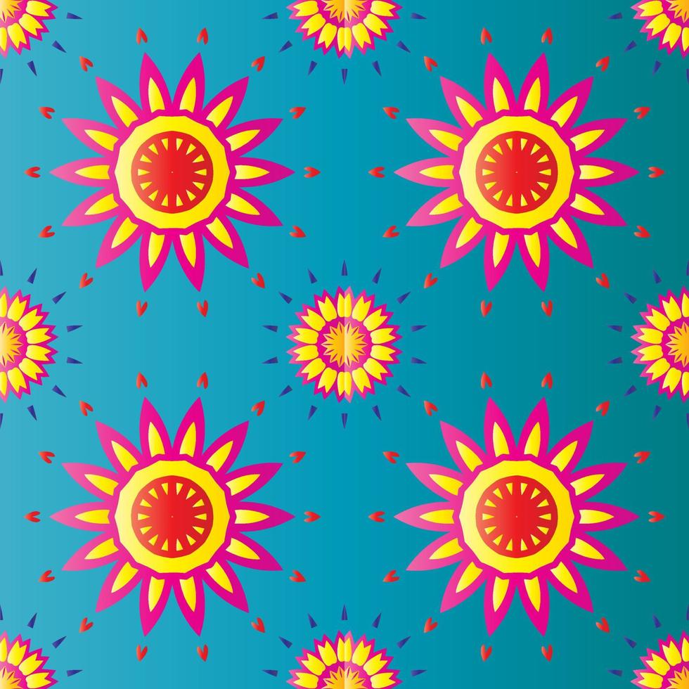 motif de mandala fleur abstraite vecteur