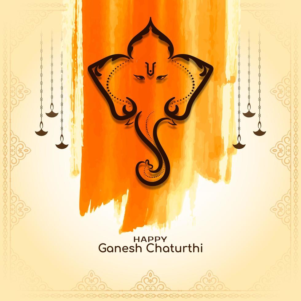 joyeux festival de ganesh chaturthi carte de voeux vecteur