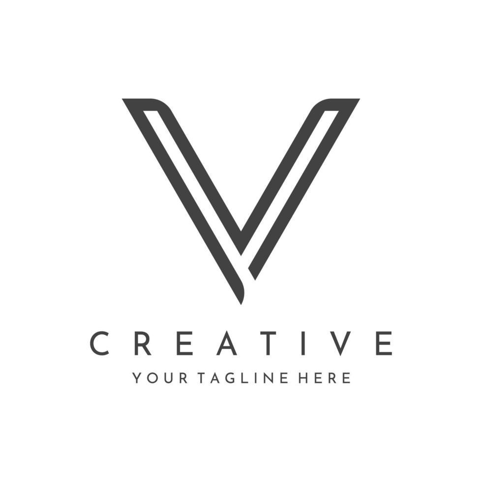 logo design lettre initiale v avec monogramme artistique.logo est moderne, luxueux et élégant. fond isolé. vecteur