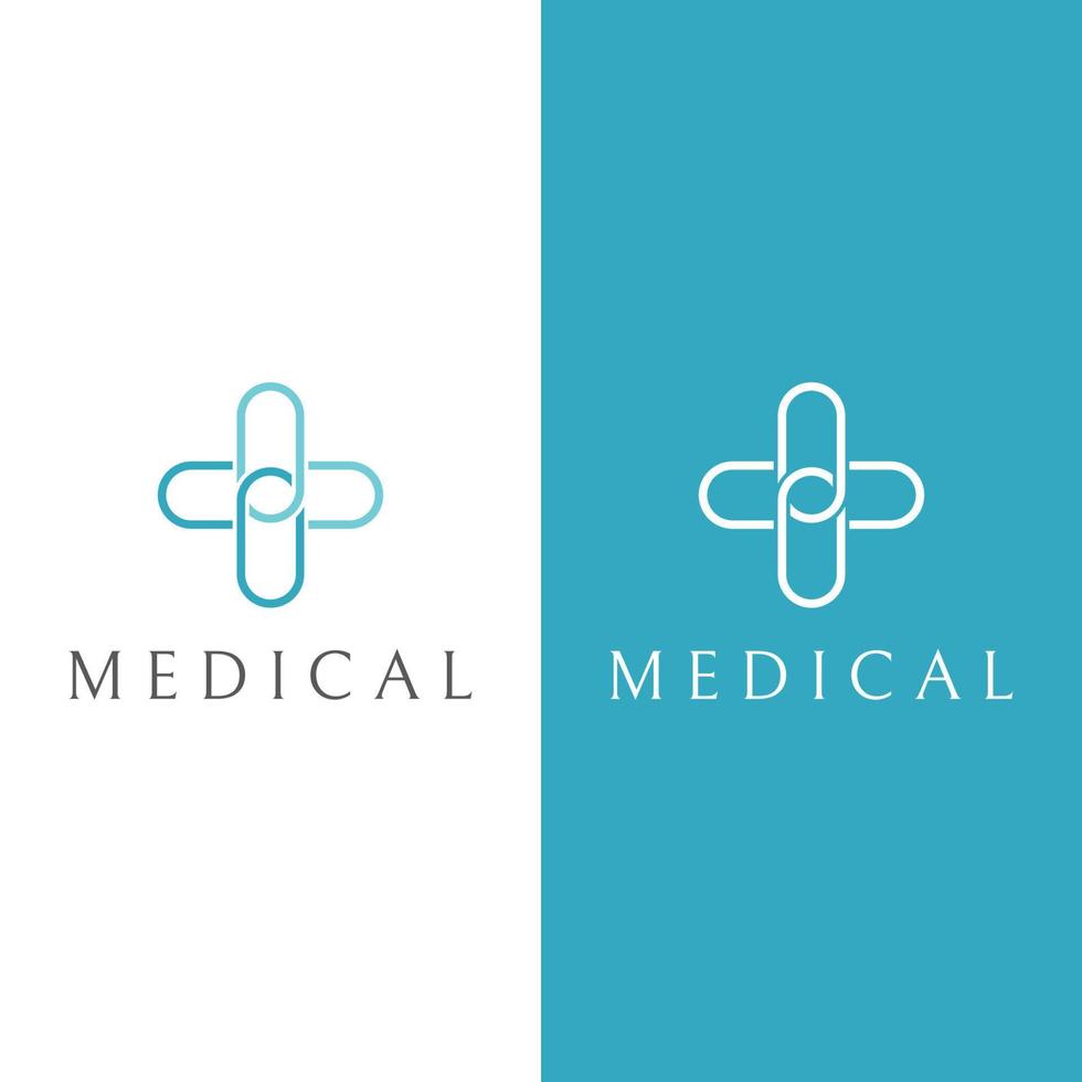 logo de signe médical utilisant un signe plus simple et moderne, logo pour médical, pharmacie, pharmacie, hôpital.avec illustration vectorielle de modèle. vecteur