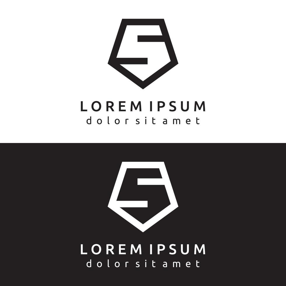 logo design abstrait modèle lettre initiale s élément avec géométrie. symbole artistique moderne et minimaliste. vecteur