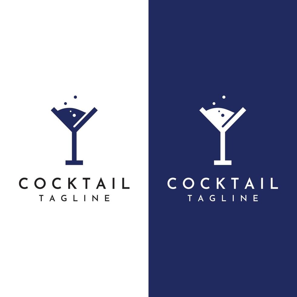 logo de cocktail d'alcool, boissons de boîte de nuit.logos pour les discothèques, les bars et plus encore.dans le style de concept d'illustration vectorielle. vecteur