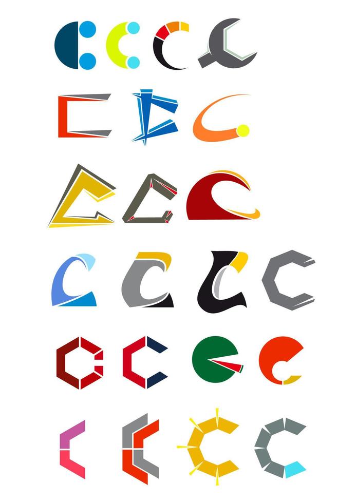 lettre de l'alphabet c vecteur