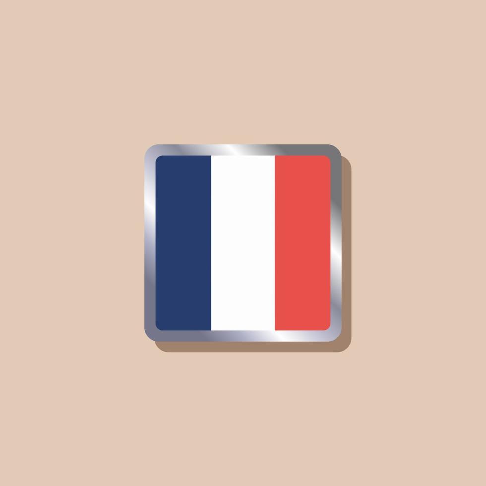 illustration du modèle de drapeau de la france vecteur