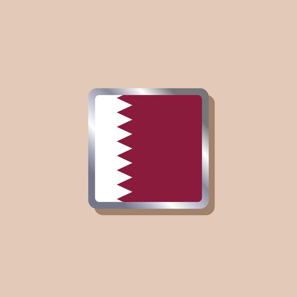 illustration du modèle de drapeau qatar vecteur