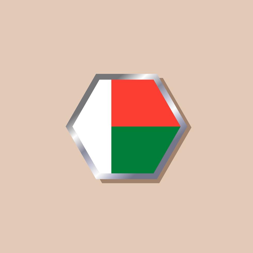 illustration du modèle de drapeau de madagascar vecteur