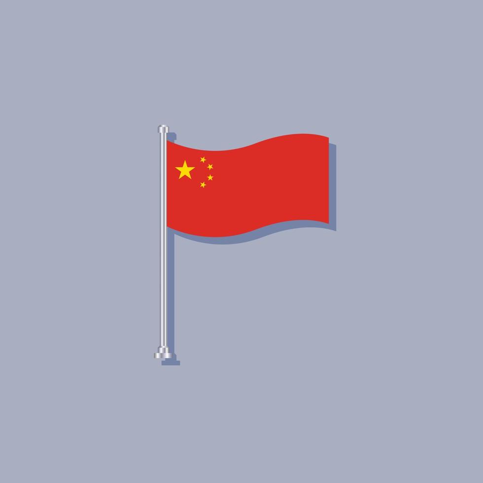 illustration du modèle de drapeau de la chine vecteur