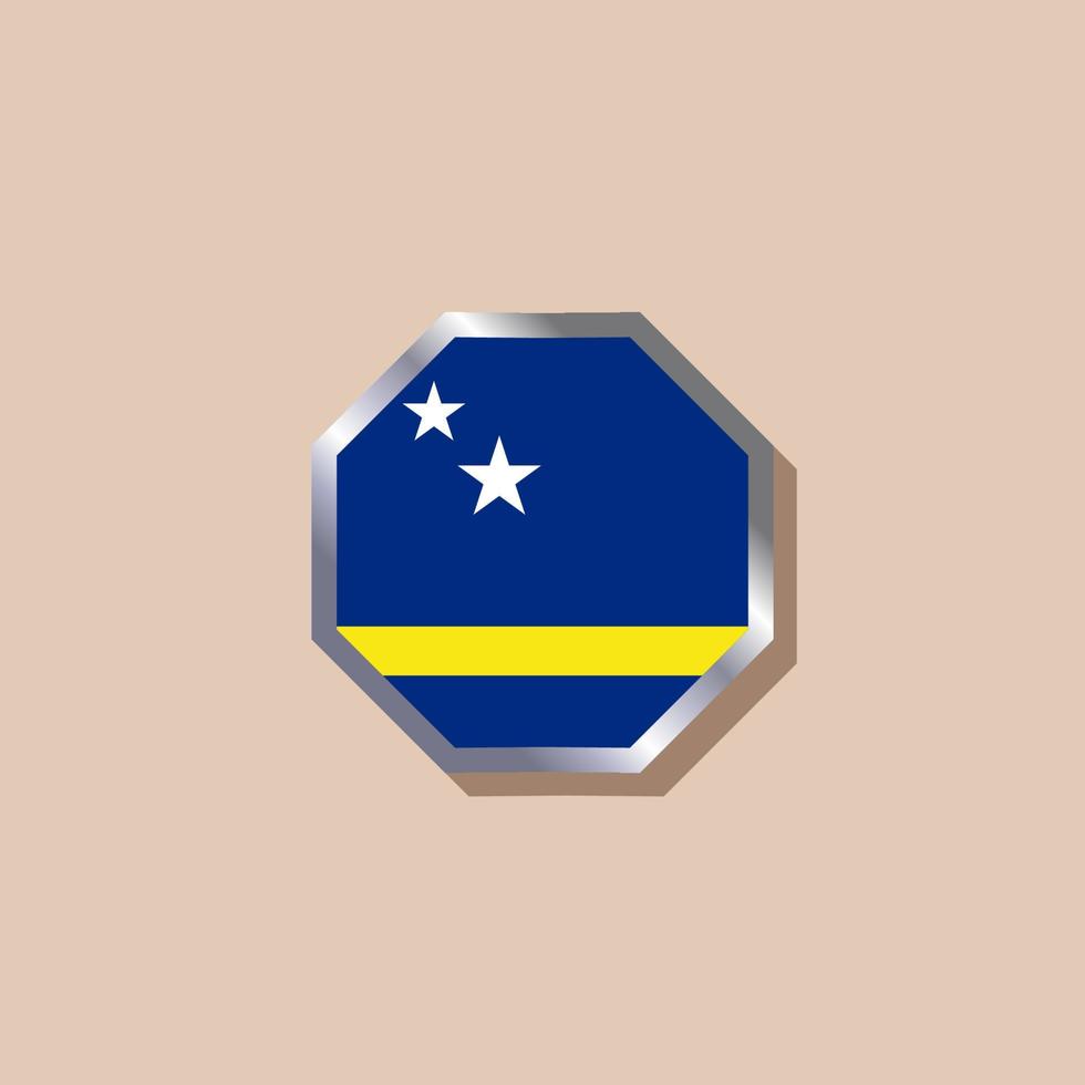 illustration du modèle de drapeau de curaçao vecteur