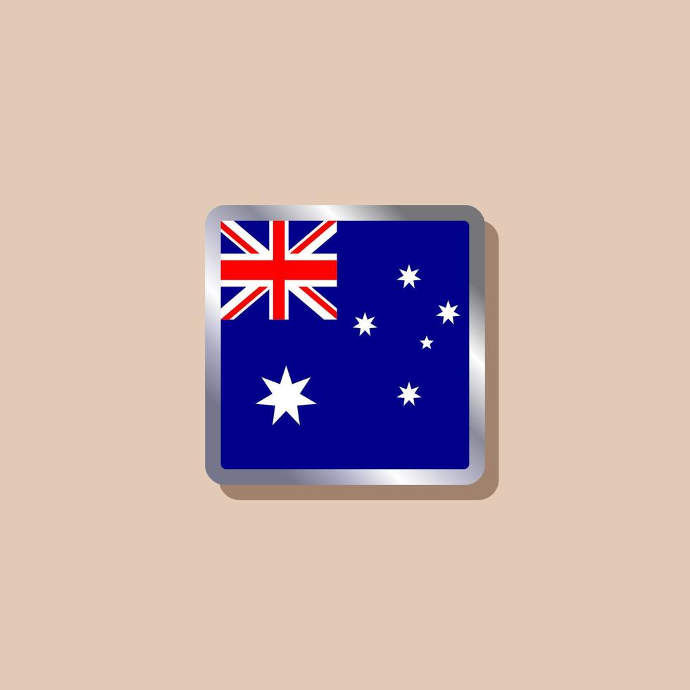 illustration du modèle de drapeau australien vecteur