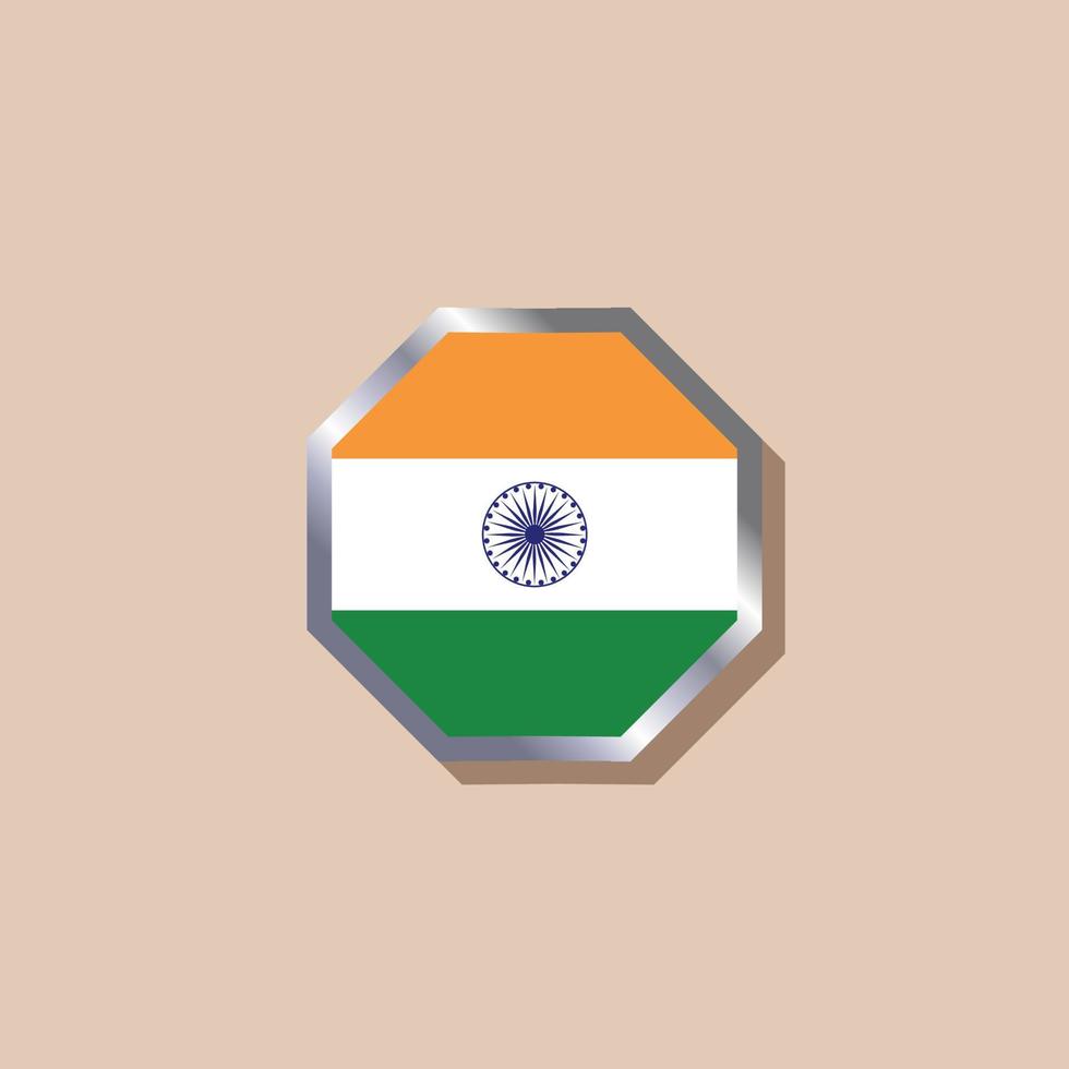 illustration du modèle de drapeau de l'inde vecteur