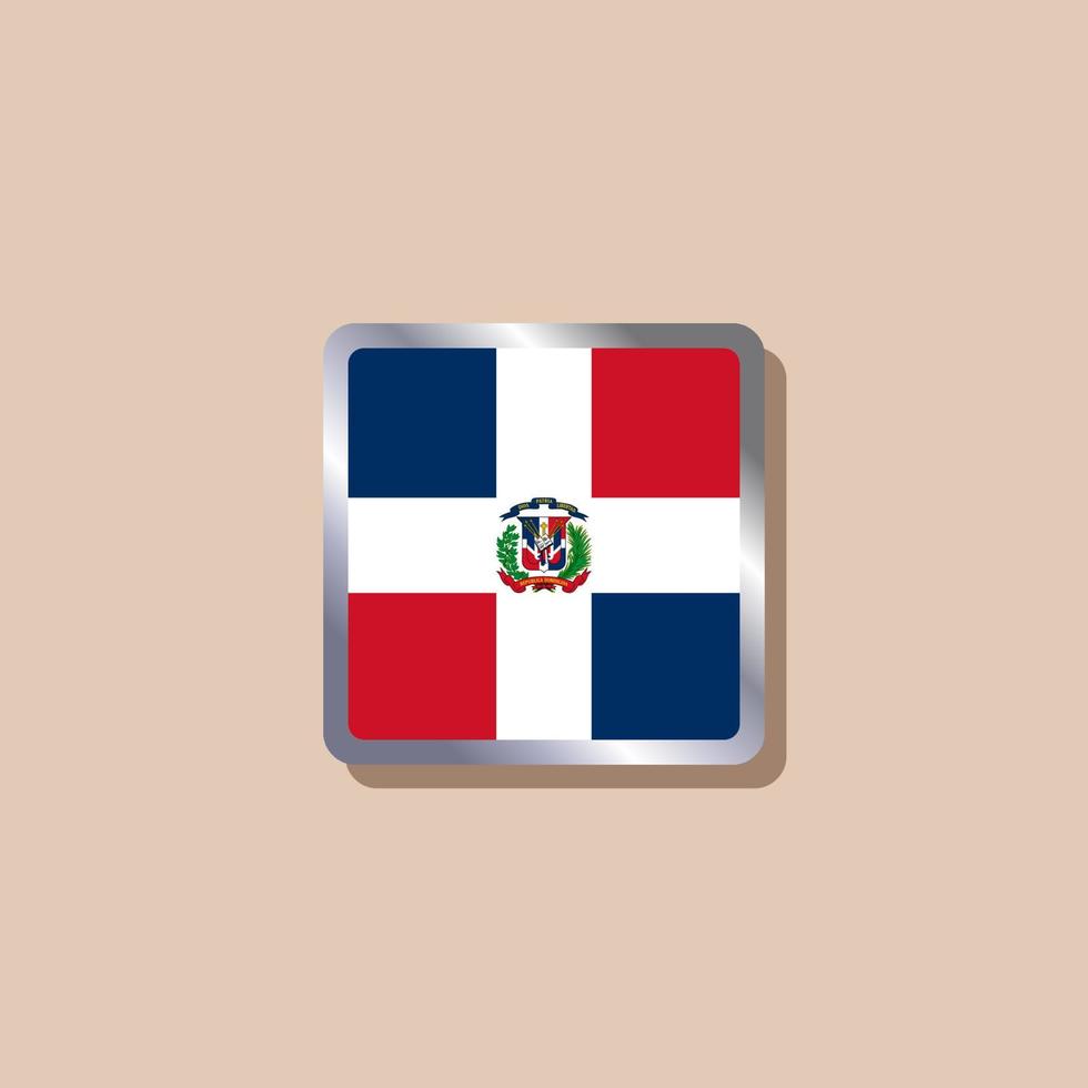 illustration du modèle de drapeau de la république dominicaine vecteur