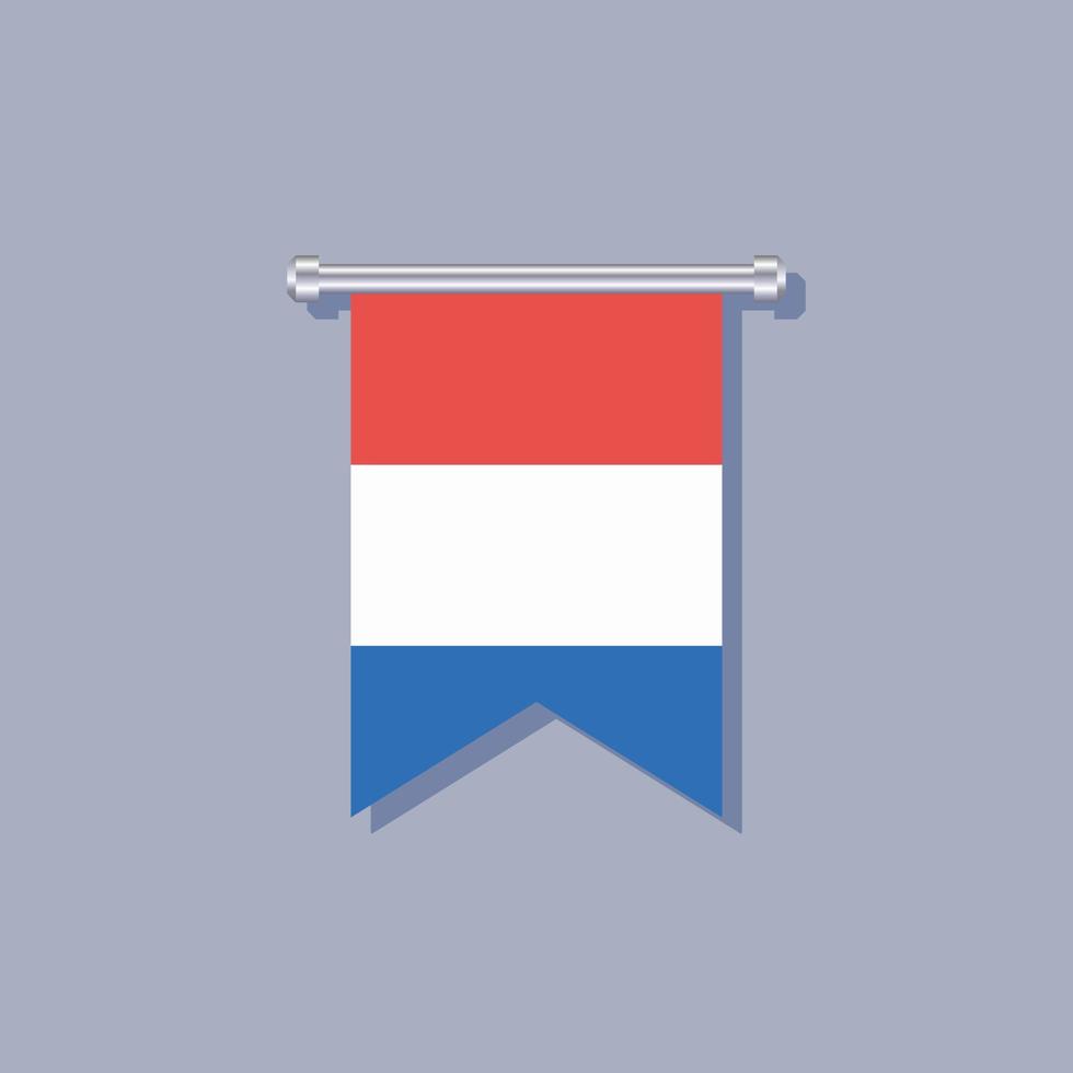 illustration du modèle de drapeau luxembourgeois vecteur