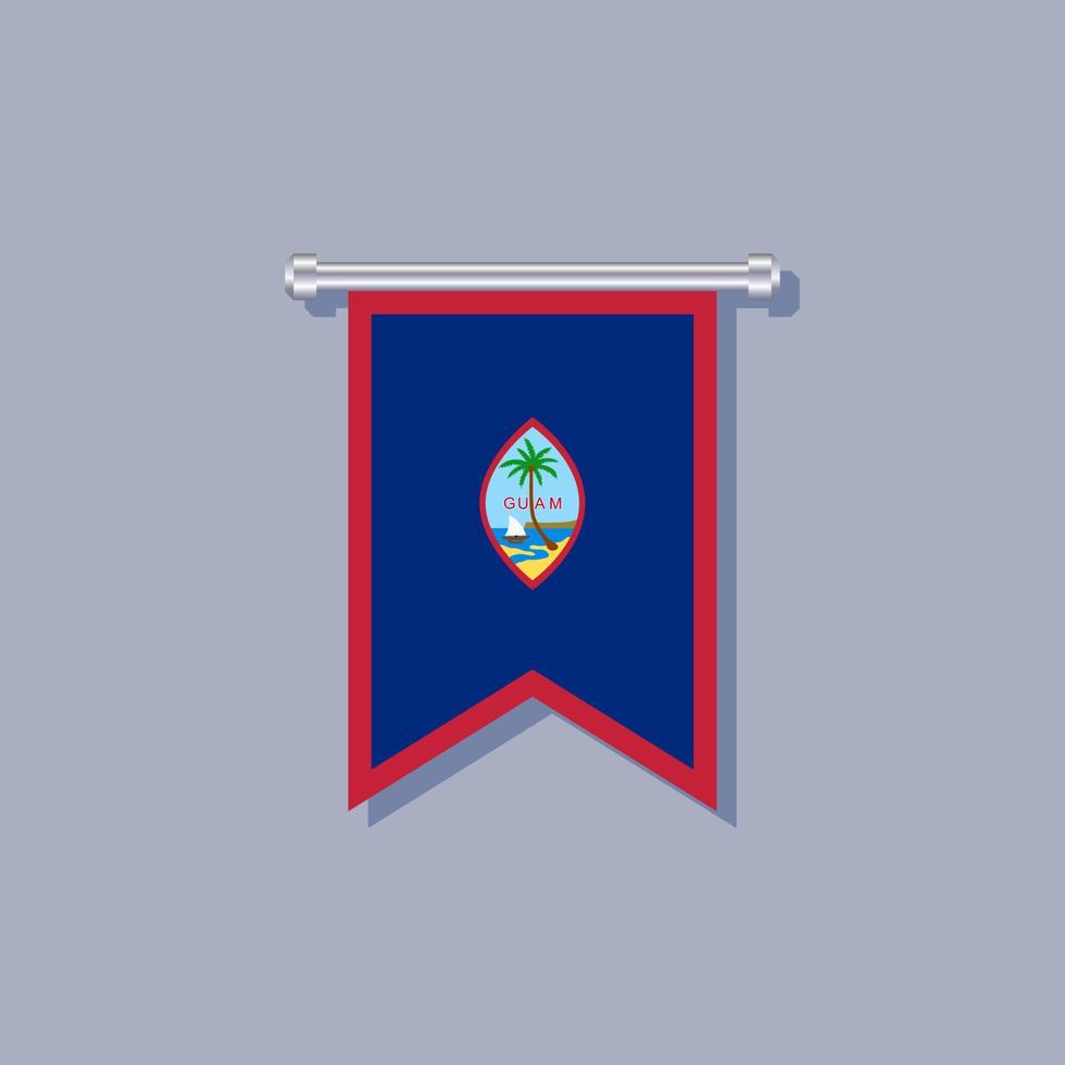 illustration du modèle de drapeau de guam vecteur