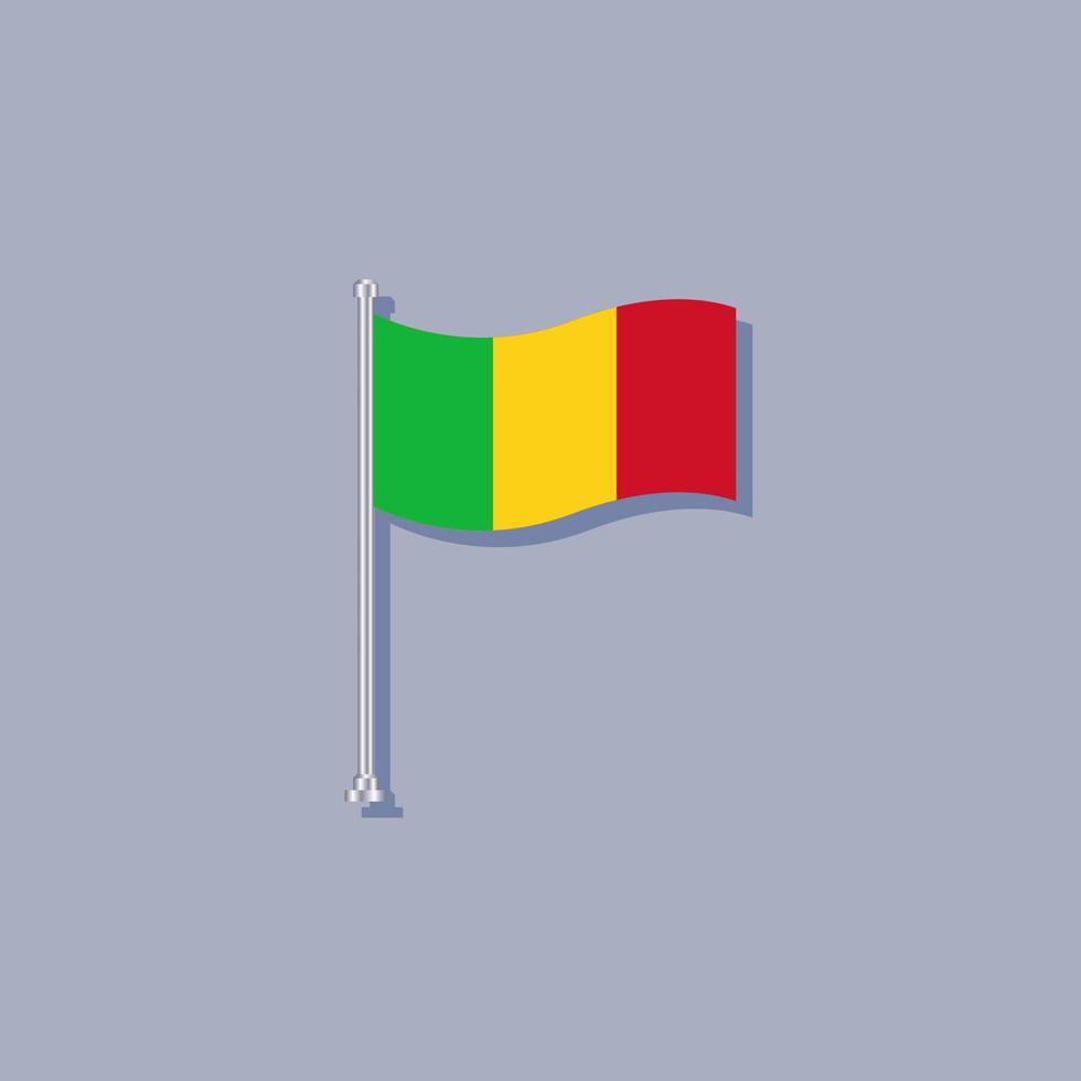 illustration du modèle de drapeau du mali vecteur