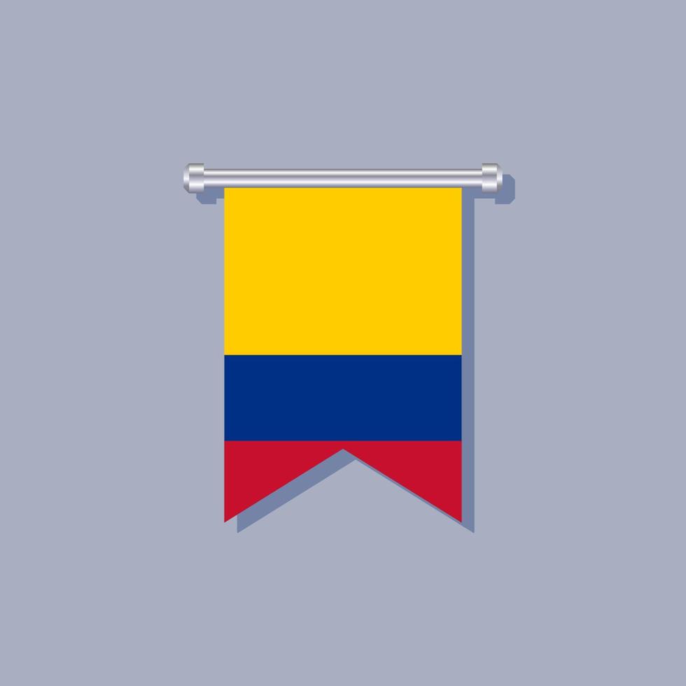 illustration du modèle de drapeau colombien vecteur