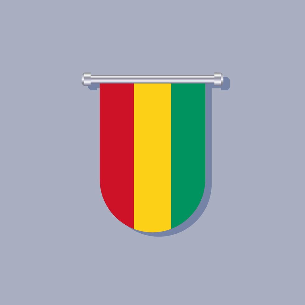 illustration du modèle de drapeau de la guinée vecteur