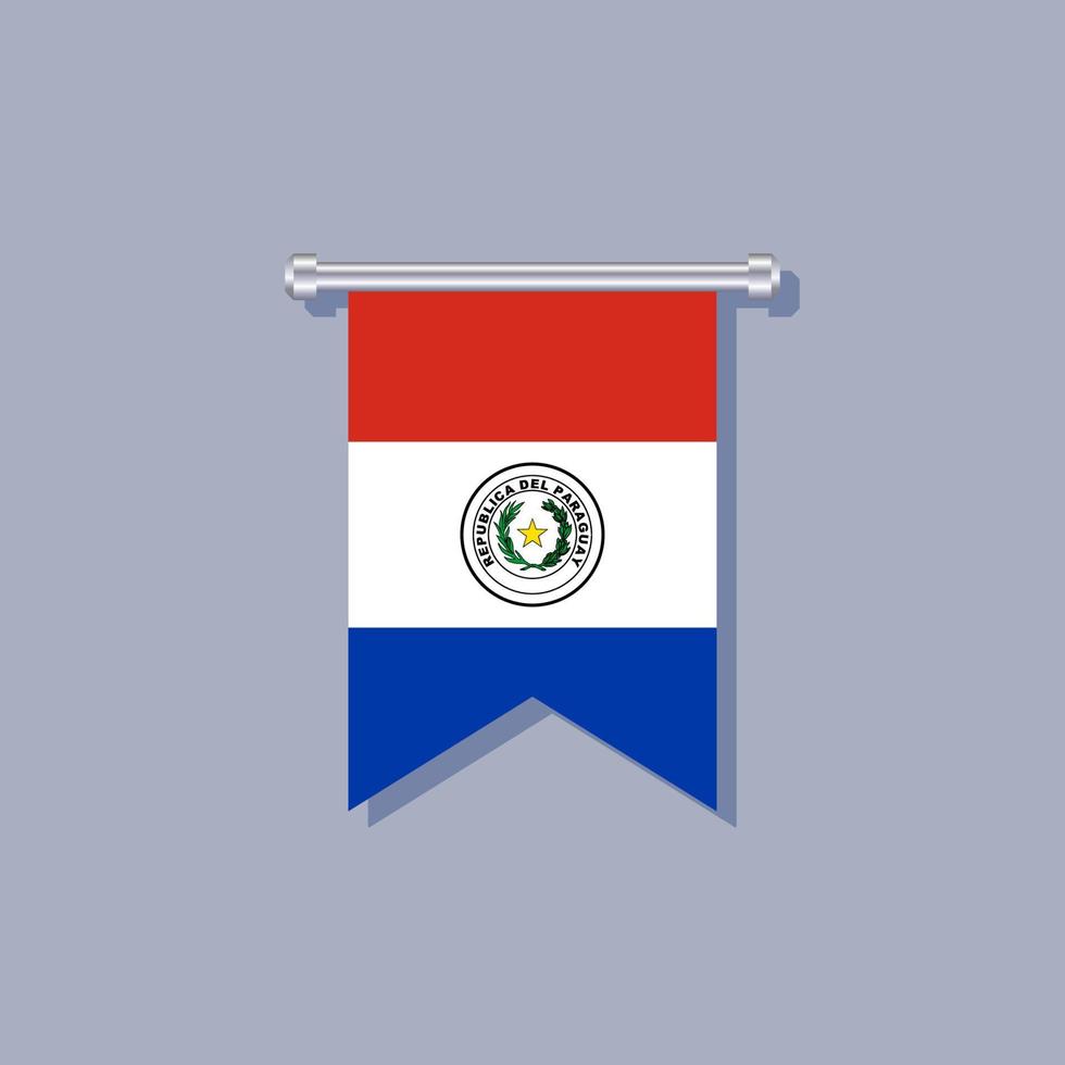 illustration du modèle de drapeau du paraguay vecteur