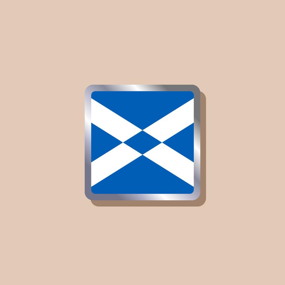 illustration du modèle de drapeau ecosse vecteur