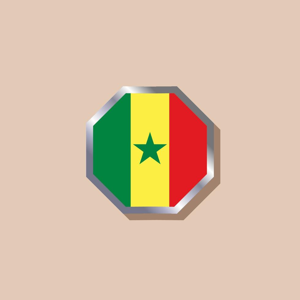 illustration du modèle de drapeau du sénégal vecteur