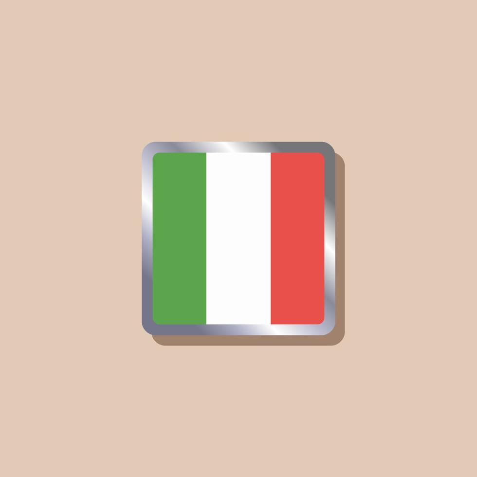 illustration du modèle de drapeau italien vecteur