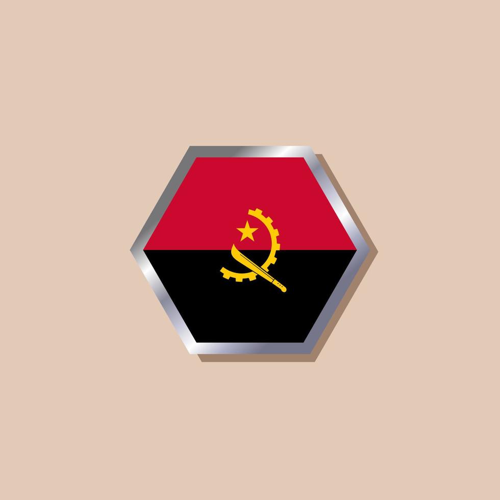 illustration du modèle de drapeau angola vecteur