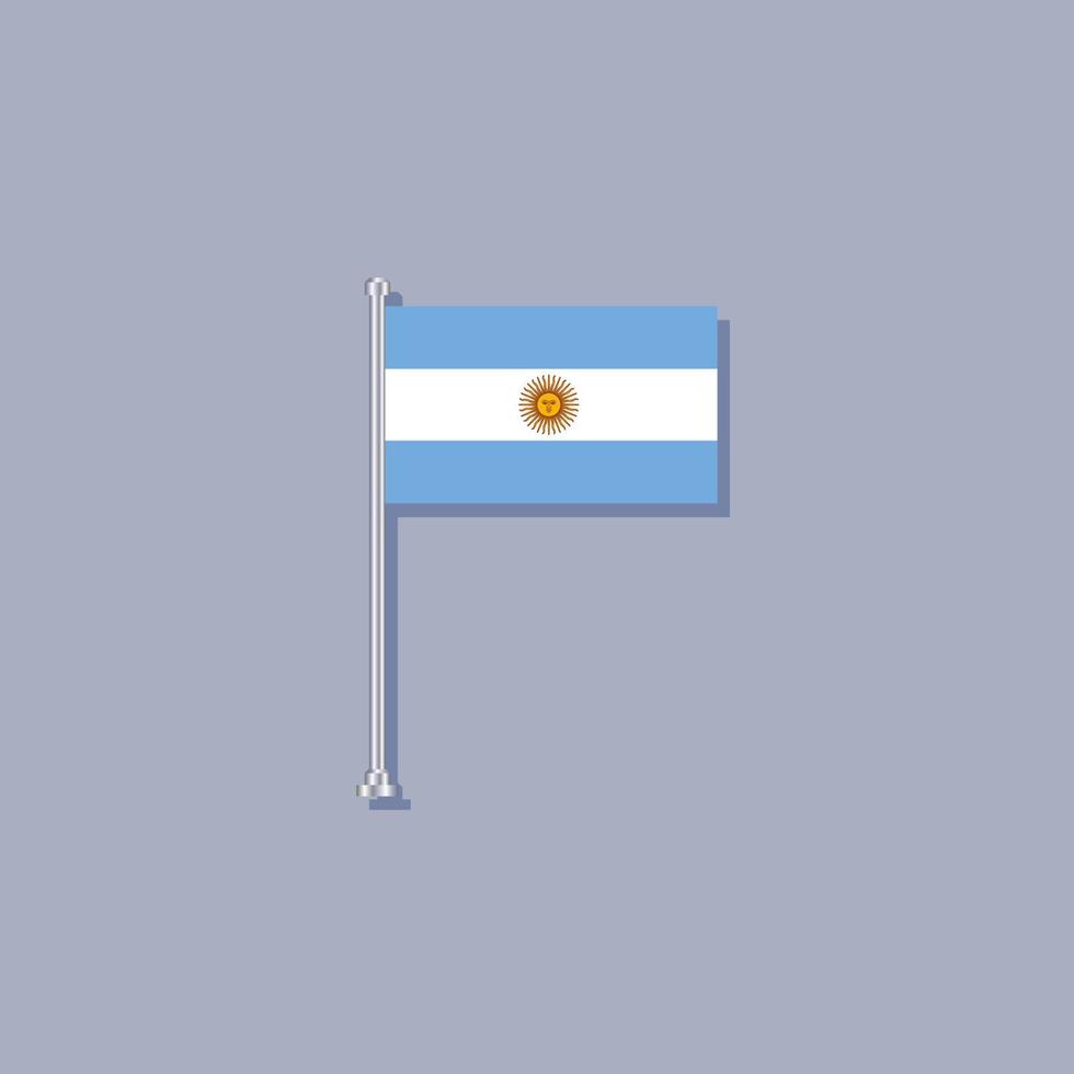 illustration du modèle de drapeau argentin vecteur