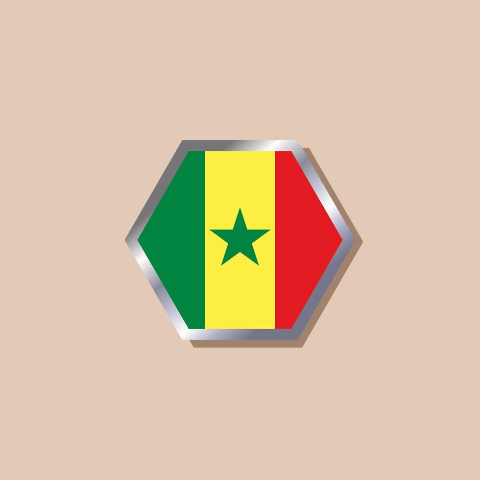 illustration du modèle de drapeau du sénégal vecteur